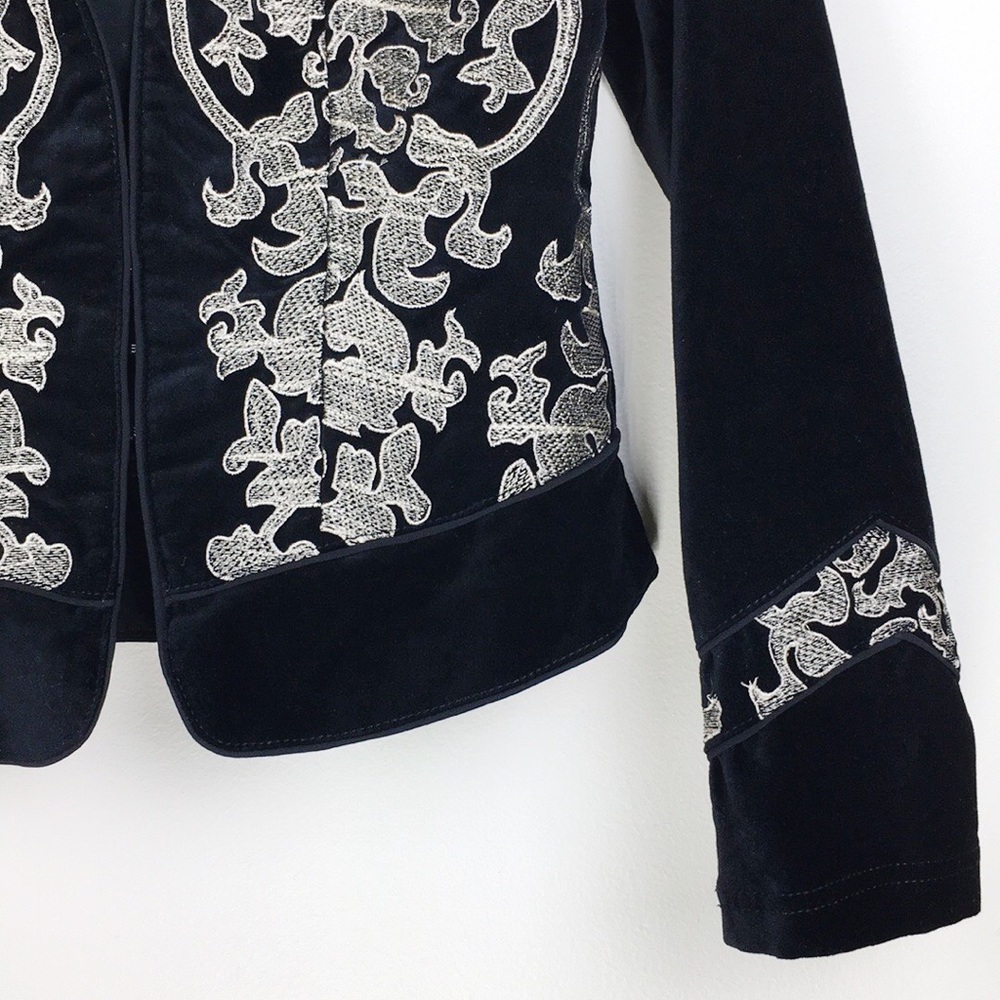 Embroidered Velvet Jacket - Picture 6 of 8